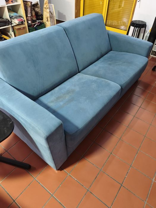 Sofa cor azul usado