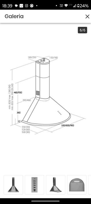 Okap kuchenny stan nowy