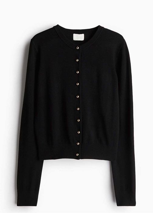 Черный демисезонный кардиган H&M