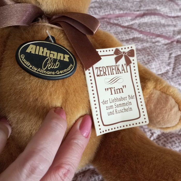 Колекційний ведмідь з сертифікатом , номерний Althans club, Tim