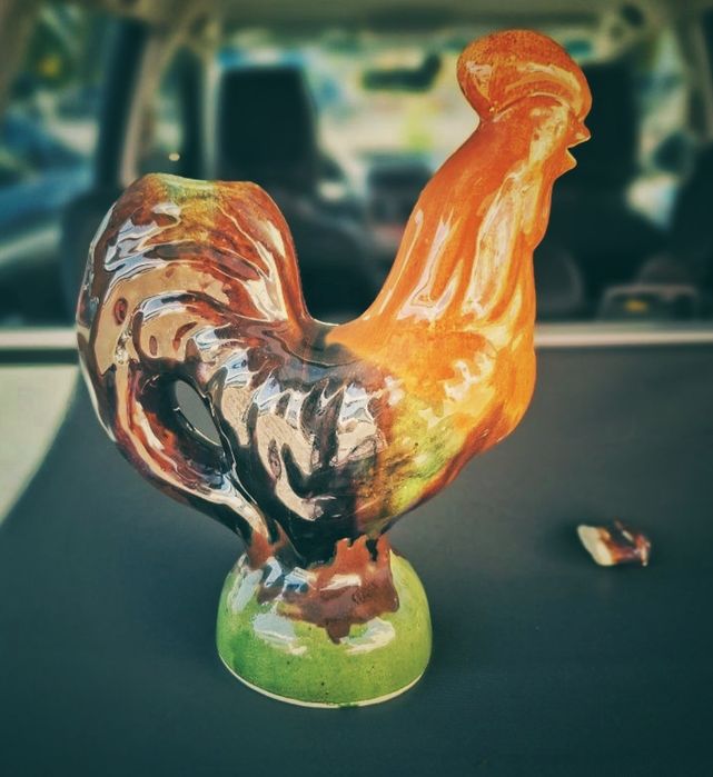 українська кераміка Півень керамическая статуэтка Петух штоф