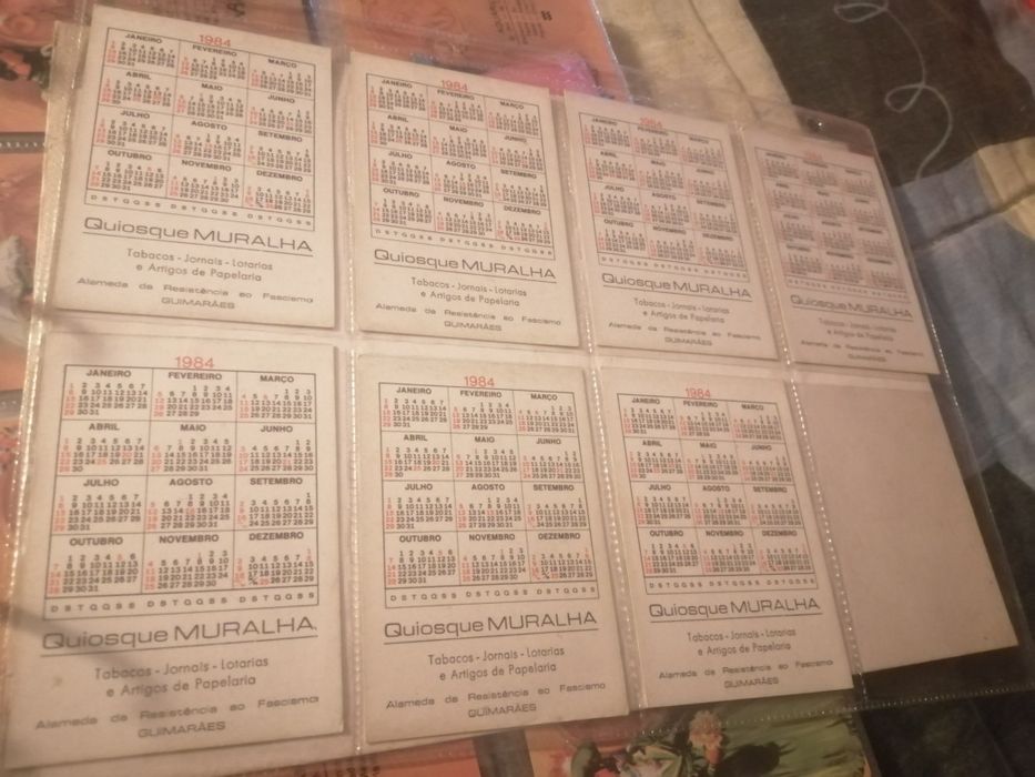 Calendários de bolso (1984) | Guimarães