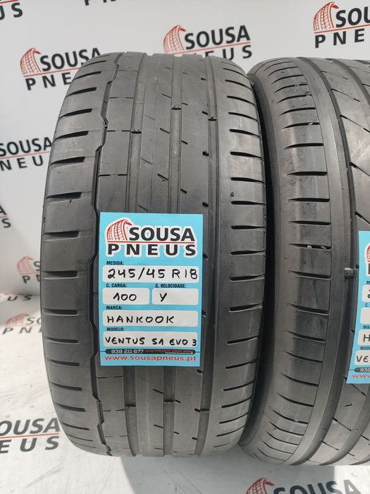 2 pneus 70% de piso 245-45R18 hankook - Oferta dos portes