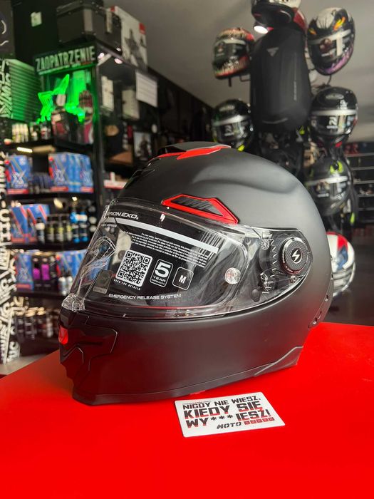Kask motocyklowy SCORPION EXO-RACE AIR SOLID MATT BLACK/RED 'M Wyprzedaż!! Motoszafa!