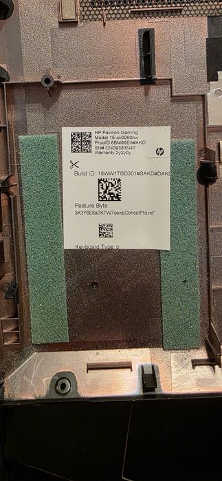 HP Pavilion Gaming 15 na części