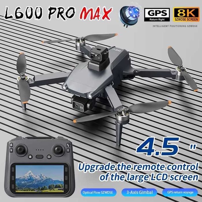Dron  L-600 Max Pro 3-Osiowy Gimbal      NOWY nowy