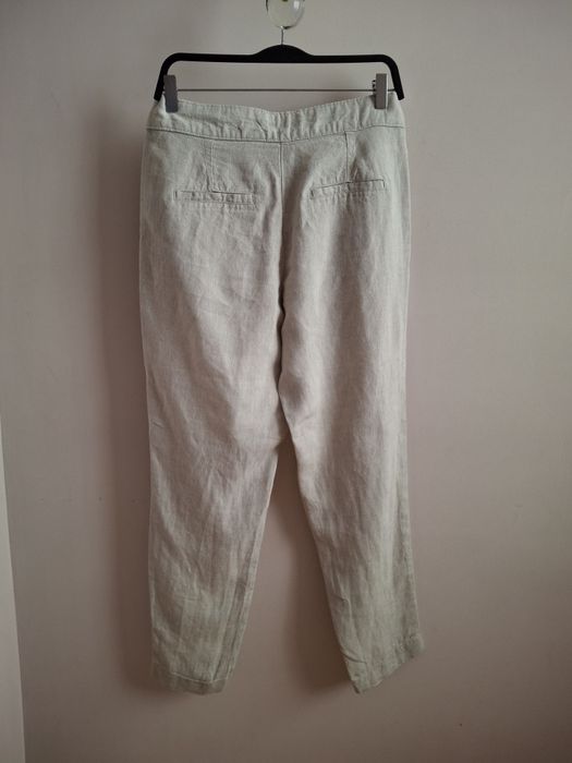 Штани бежеві натуральний льон р.L,Next