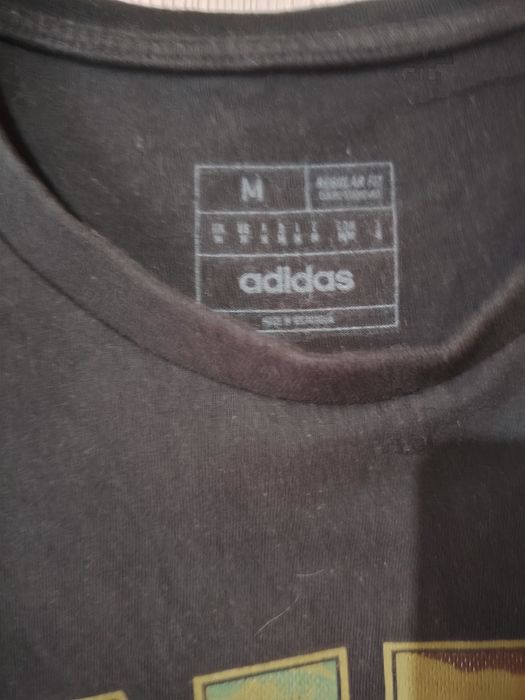 Adidas t-shirt męski róż M czarna
