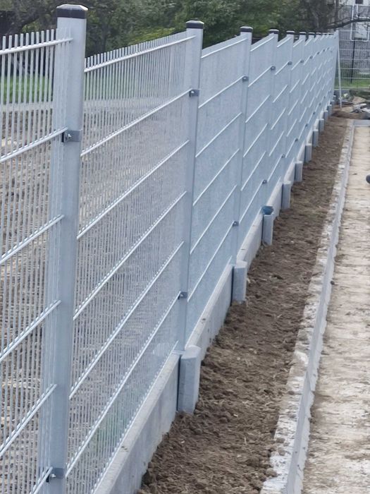 Ogrodzenie Panelowe 123 cm Grafit Montaż