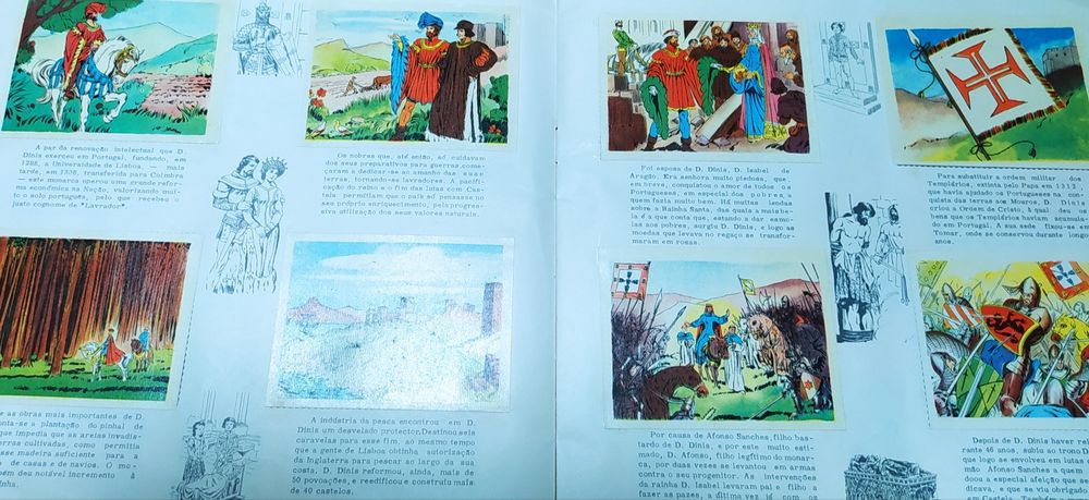 Caderneta completa de cromos história de Portugal