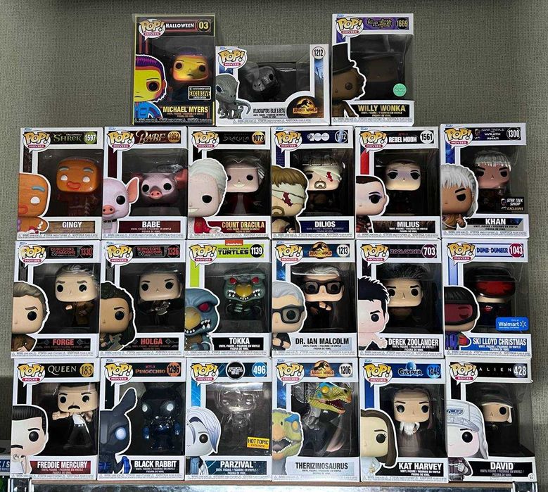 Funko Pop фігурки — Jurassic World, Willy Wonka, Zoolander, Star Trek
