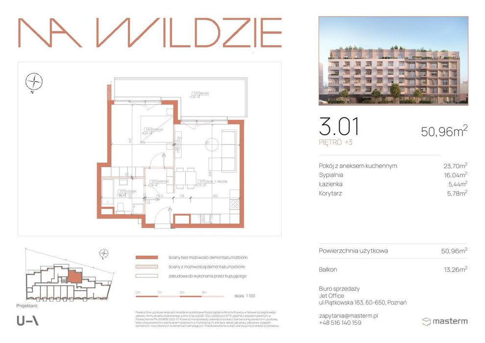 2-pokojowe mieszkanie na Wildzie | ul. Sikorskiego 40 - View 6