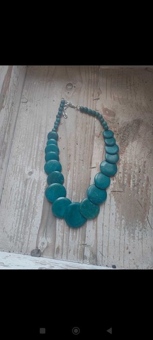 Letnie korale Handmade unikat turkusowe