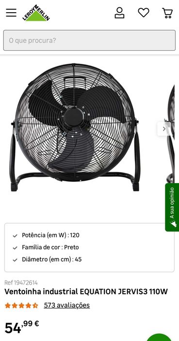 ventoinha de chão em boa condição