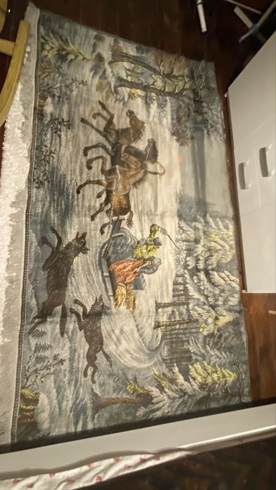 Вінтажний килим «Вовки»