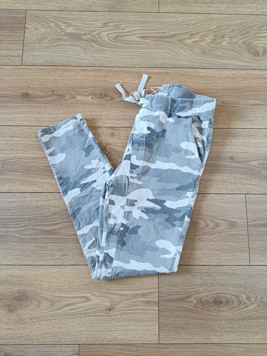 Spodnie damskie bojówki moro legginsy M