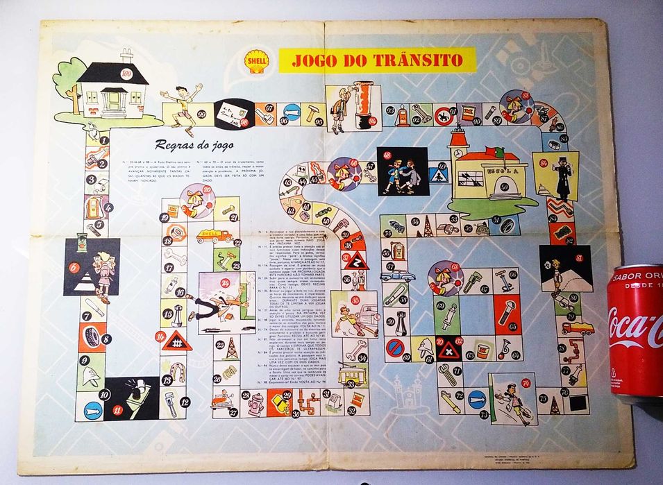 Antigo "Jogo do Transito" oferta Shell Portuguesa ~ Anos 60 ~ RARO