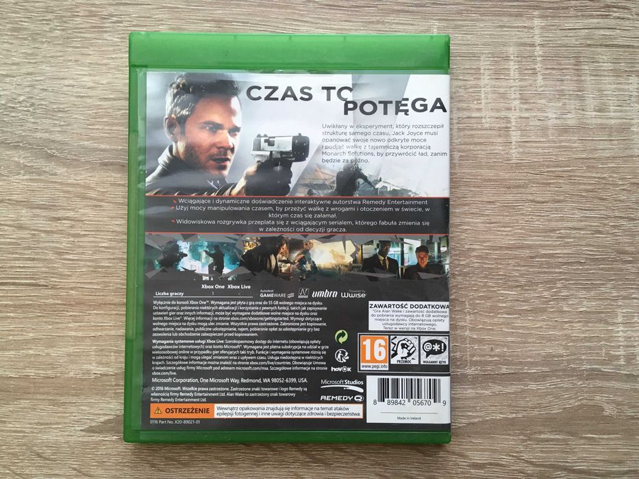 Quantum Break - Xbox One / Xbox Series X - stan Używany, sprawny 100%