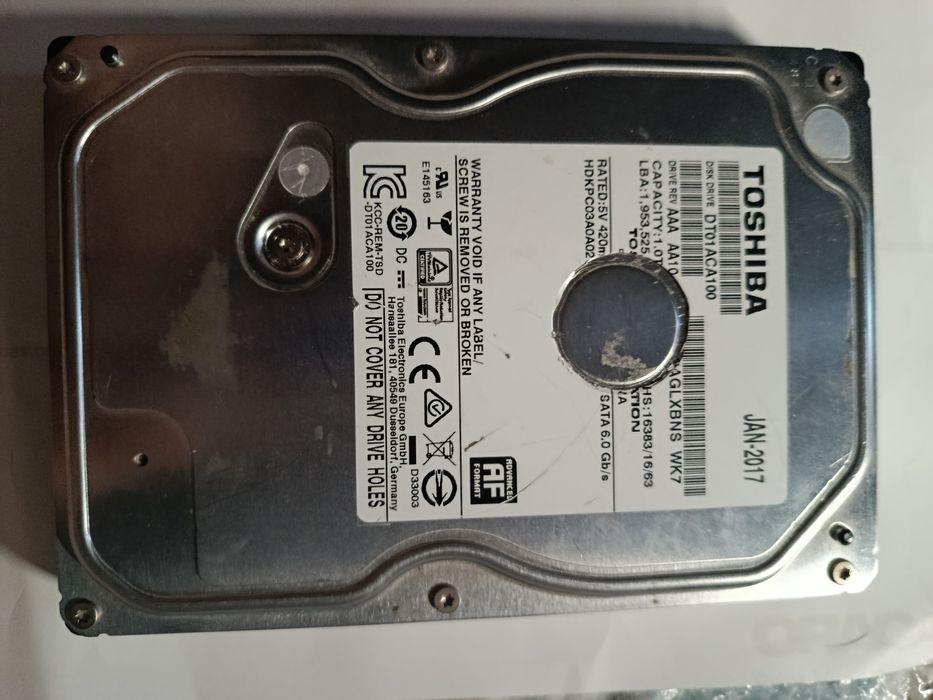 hhd диск toshiba 1tb нормальное состояние
