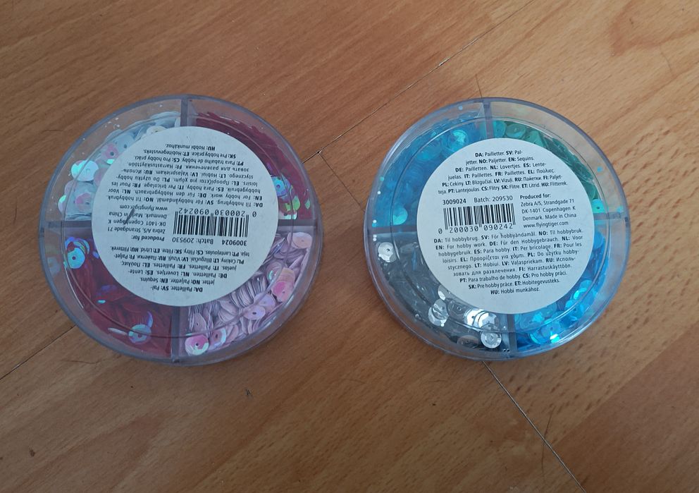 Cekiny 2 opakowanie, kolorowe