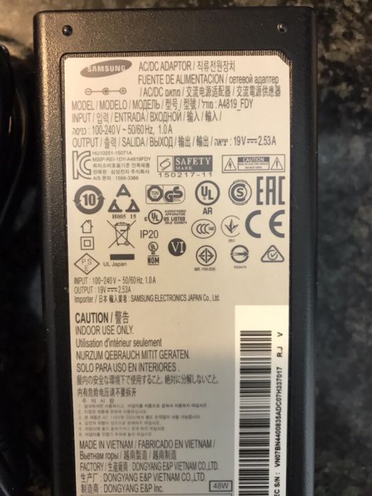 Fonte alimentação Samsung