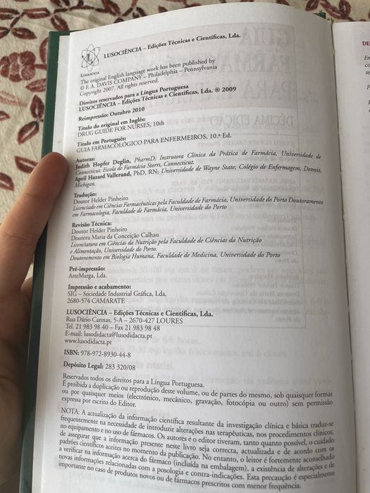 Guia Farmacológico para Enfermeiros 10ªed
