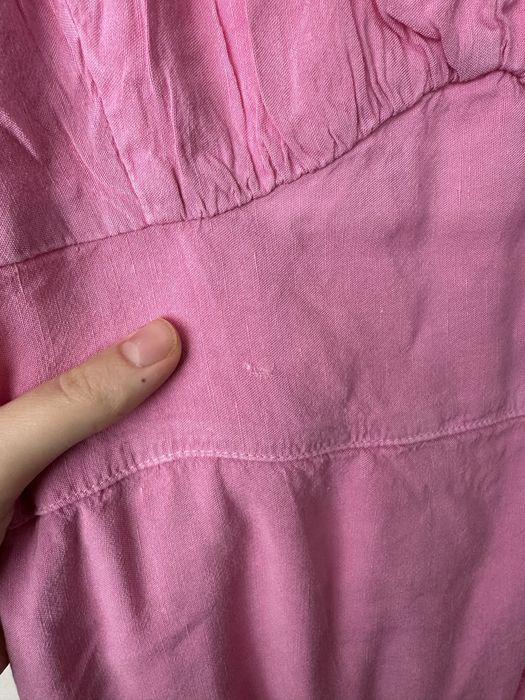 Рожева сукня Zara (льон та віскоза) розмір S
