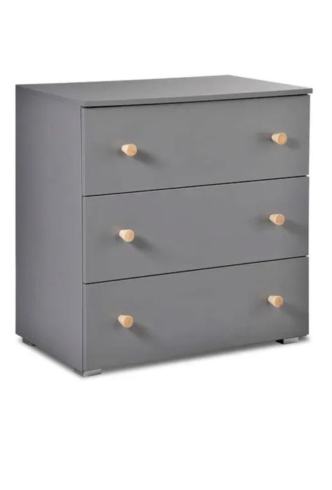 Komoda 3-szufladowa – nowoczesna, szara