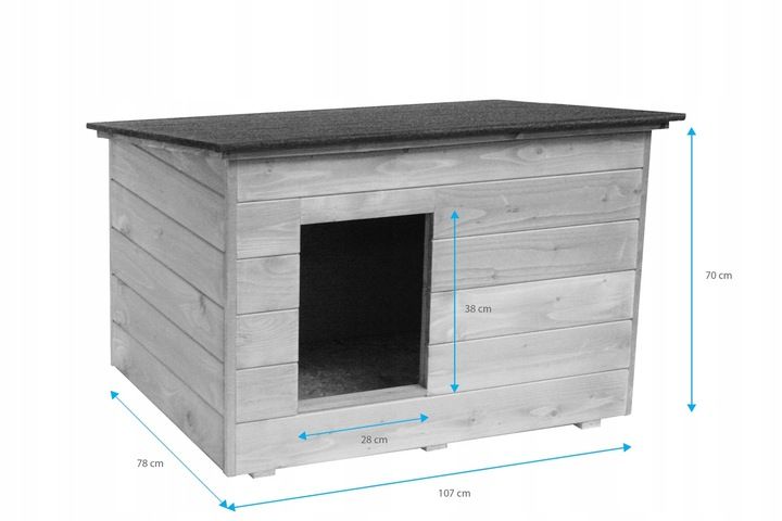 Buda Drewniana Dla Psa, Ocieplana Xl