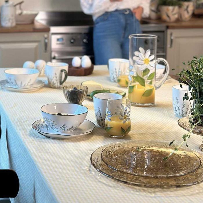 Talerz deserowy bursztynowy szklany 20cm.  589551-S