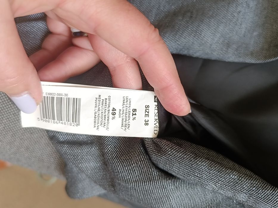 spodnie len z bawełną, można kupić jako komplet plus bolerko