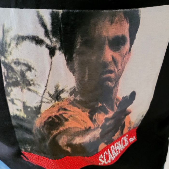 Philipp Plein Koszulka Scarface motyw z aktorem czarna