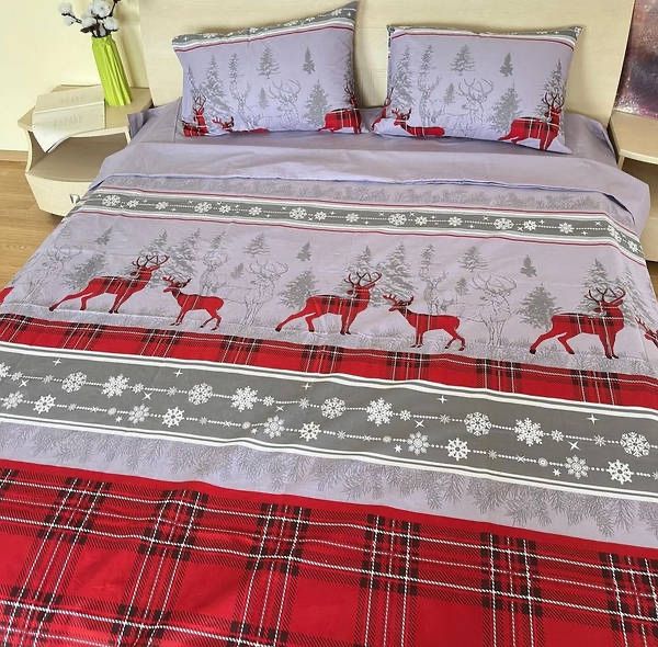 Новорічна постільна білизна,постіль,бязь,полуторка на подарунок