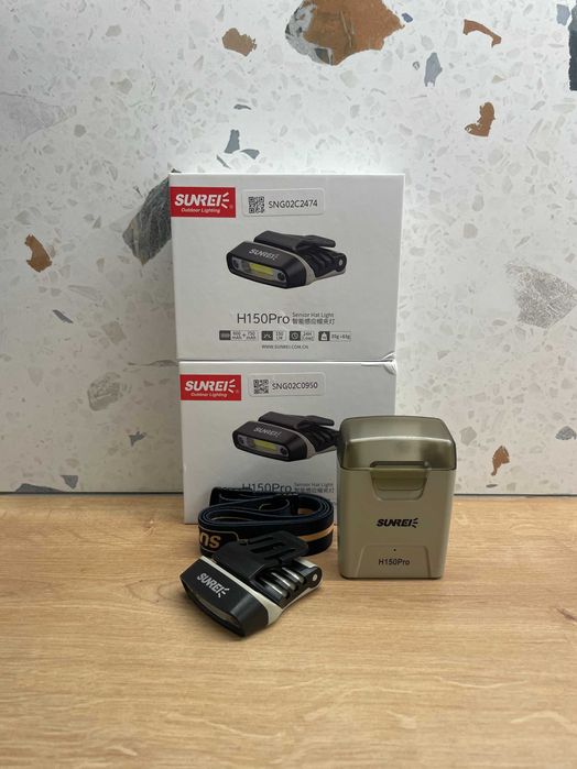 Sunrei H150 PRO Ліхтар Налобний/Кепку з Зарядним Кейсом