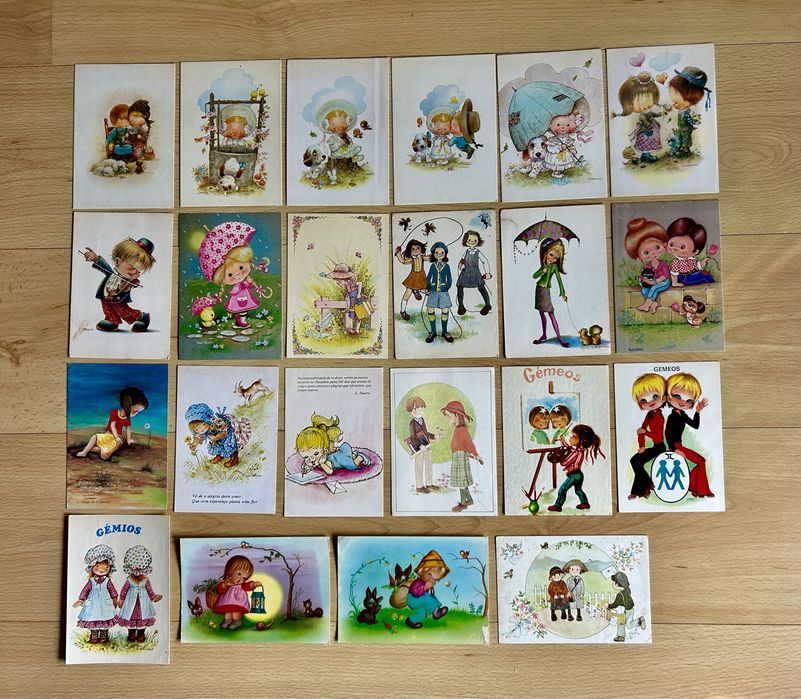 Lote de 22 postais vintage/antigos