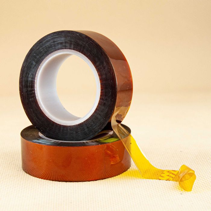 Термоскотч каптон Kapton 5 - 300 мм — термостойкий скотч 60 мкм