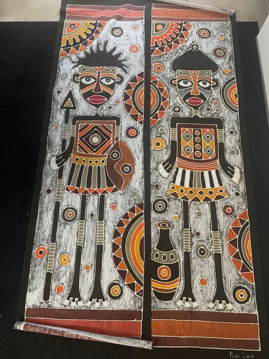 Tela de algodão sadza batik de Pedro langa