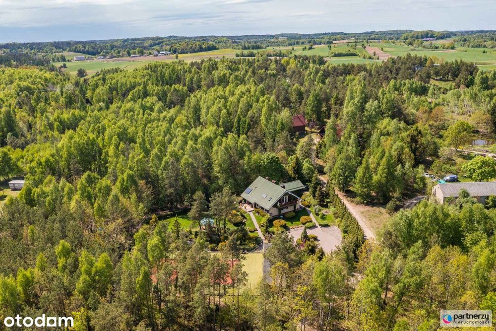 Dom z własnym lasem i kortem tenisowym - jezioro