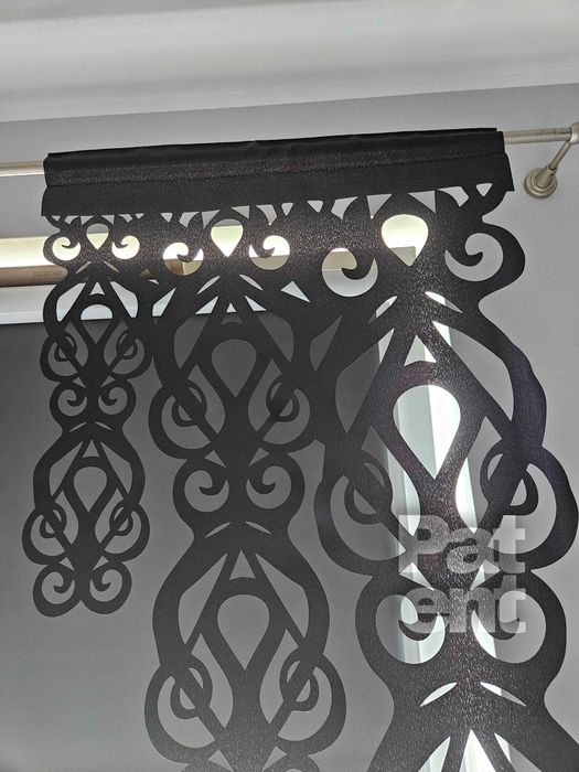 Firana panele ekranowe 60x100 cm żakardowe 2 sztuki na okno czarne