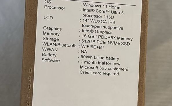 Acer aspire spin 14 ASP14-52 MTN-51V5 NOWY!!!