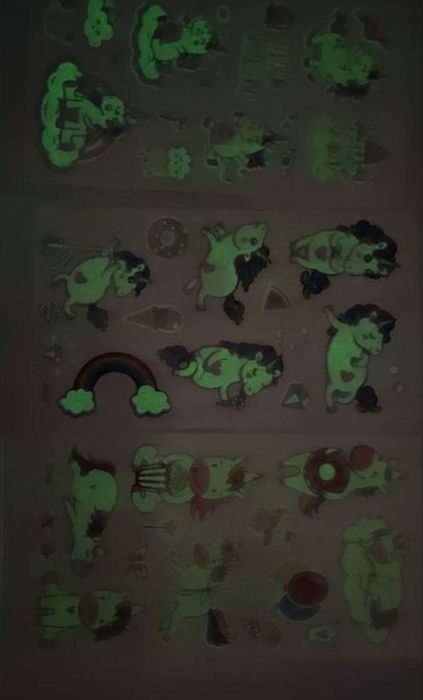 Неонові тату 5 шт