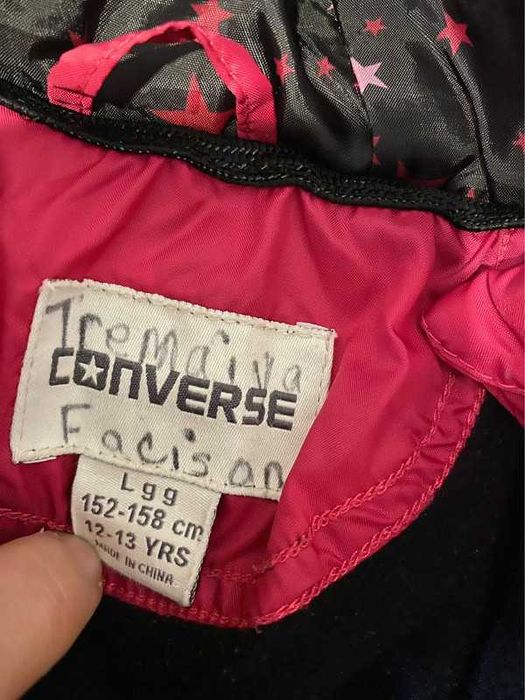 Kurtka z kapturem jesień zima Converse różowy 152-158 woman girl style
