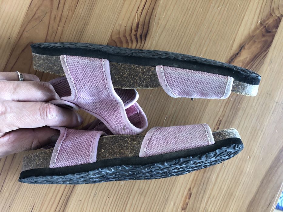 Sandálias vegan com fecho em velcro (rosa) - 31