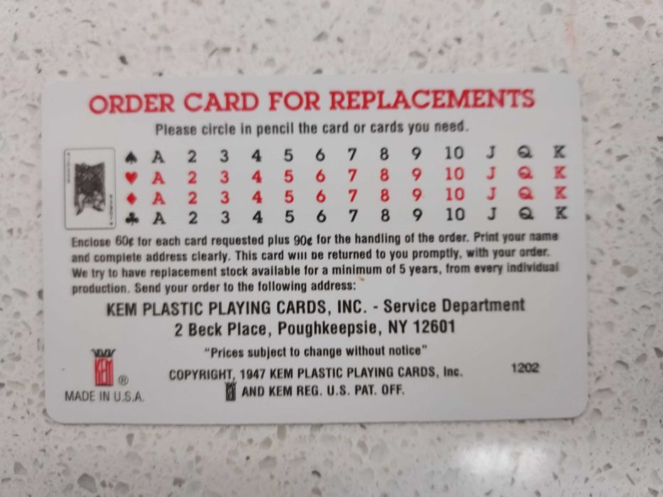 2 Baralhos de cartas KEM - Bridge - 5 Fotos