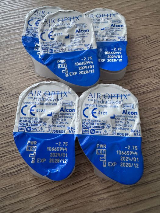 Контактні лінзи для очей Air optix Hydra Glyde Alcon -2.5, 1 шт