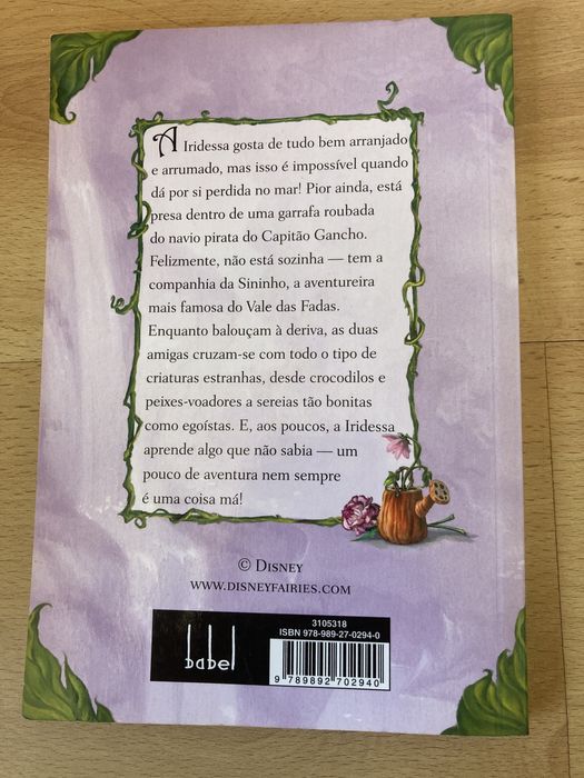 Livro infantil da Disney Fairies- Iridessa Perdida no Mar