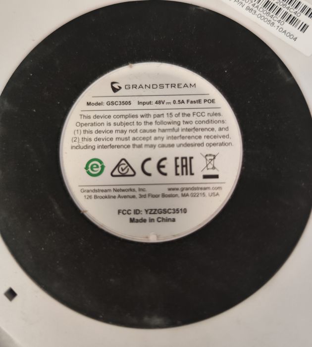 Altifalante de intercomunicação Grandstream GSC3505