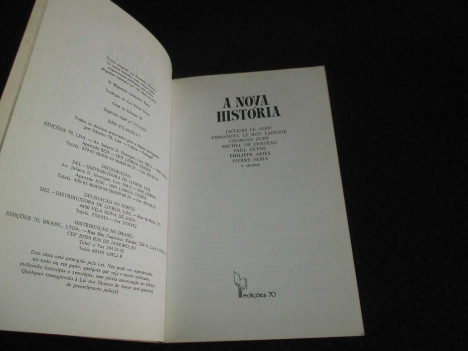 Livro A Nova História Le Goff Ladurie Duby