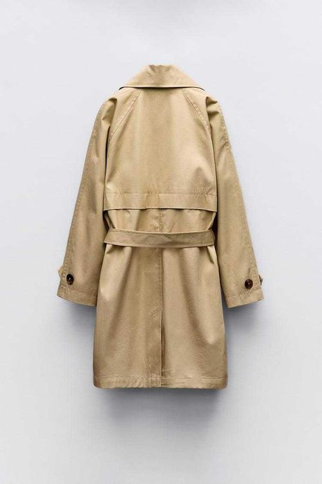 NOWY Zara trencz płaszcz beżowy r.152 (11-12)