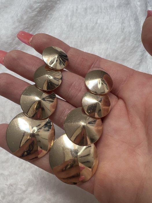 Kolczyki eleganckie szykowne old money mankietowe glam chic wiszące